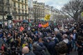 France, Paris, 2023-03-23. Demonstration, Strike, Ninth day of mobilisation against the pension reform. The Parisian Royalty Free Stock Photo