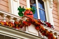 France, Paris, Disneyland, October 14, 2018 Disneyland Halloween decoration detail and windows