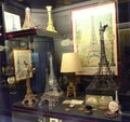 France Paris Eiffel Tower Museum Exhibition Gallery Souvenir Miniature Tourist Gifts Vintage Collectible Scale Model Royalty Free Stock Photo