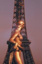 France. paris. eiffel tower from palais de chaillot. Royalty Free Stock Photo