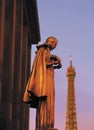 France. paris. eiffel tower from palais de chaillot. Royalty Free Stock Photo