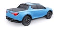 France Paris February 27, 2022. Hyundai Santa Cruz 2022. Ultra-modern compact city pickup truck. 3d illustration