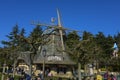 Old windmill in the Fantasyland area. Royalty Free Stock Photo