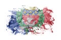 France, Paris flag background painted on white paper with watercolor Royalty Free Stock Photo