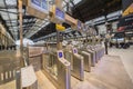 France, Paris, Gare de Lyon, January 2019: Security gates before the boarding area