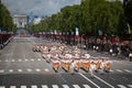 France, Paris - 14 july 2011.Legionnaires of the French foreign legion march on the parade on the Champs Elysees. Royalty Free Stock Photo