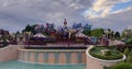 France, Paris, 20 June 2023: Crowd of people in Disneyland. Disneyland amusement park complex in Paris. Crowd of people