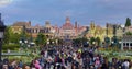 France, Paris, 20 June 2023: Crowd of people in Disneyland. Disneyland amusement park complex in Paris. Crowd of people