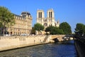 France; Paris: Notre Dame cathedral Royalty Free Stock Photo