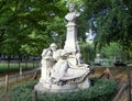 France, Paris, parc Monceau, statue of Guy de Maupassant Royalty Free Stock Photo