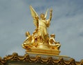 France, Paris, Place de l\'Opera, Palais Garnier (Opera Garnier), Poetry roof sculpture Royalty Free Stock Photo