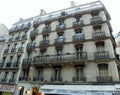 France, Paris, 33 Rue de Saint-Petersbourg, house with balconies Royalty Free Stock Photo