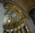 France, Paris, Rue du Chevalier de la Barre, the interior of the Basilica of the Sacred Heart (Sacre-Coeur) Royalty Free Stock Photo