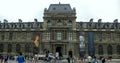 France, Paris, Rue Saint-Honore, view of the Louvre