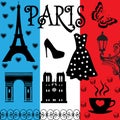 France Paris set Royalty Free Stock Photo