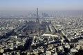 France, Paris; sky city view with the Eiffel tower Royalty Free Stock Photo