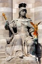 France, paris: Statues of Alexander III bridge Royalty Free Stock Photo