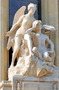 France, Paris: statues outside of theGrand Palais Royalty Free Stock Photo