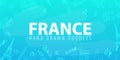 France and Paris travel banner. With flat and doodle elements. Doodles background. Vector illustration. Royalty Free Stock Photo