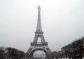 France Paris under snow Royalty Free Stock Photo