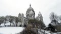 France Paris under snow Royalty Free Stock Photo