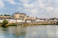 France. Picturesque Amboise Castle - one of the royal castles of the Loire