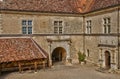 France, the picturesque castle of Le Clos de Vougeot in Bourgogne