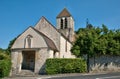 France, the picturesque church of Ableiges