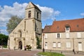 France, picturesque church of Villennes sur Seine