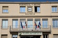 France, the picturesque city hall of Verneuil sur Seine