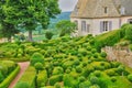 France, picturesque garden of Marqueyssac in Dordogne Royalty Free Stock Photo