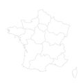 France political map of administrative divisions