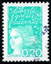 France with portrait of Marianne and writing liberte, egalite, fraternite Royalty Free Stock Photo