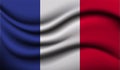 France Realistic waving Flag Design