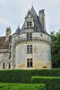 France, renaissance castle of Puyguilhem in Dordogne Royalty Free Stock Photo