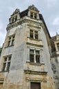 France, renaissance castle of Puyguilhem in Dordogne Royalty Free Stock Photo