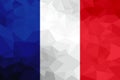 France polygonal flag. Mosaic modern background. Geometric design