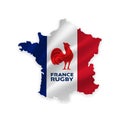 France Rugby logo map with flag