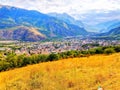 France Alpes Saint-Jean-de-Maurienne Valley Summer yellow grasse Maurienne Savoie Royalty Free Stock Photo