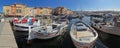 The Saint Tropez harbor and seaside esplanade