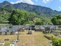 France Savoie Maurienne Le ChÃ¢tel cemetery in summer Royalty Free Stock Photo