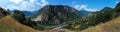 France Savoie Maurienne Valley panoramic with autoroute in summer Royalty Free Stock Photo