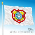 Rugby Federation of Tonga flag, illustration