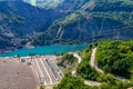 France. Serre Poncon. Serre-Poncon lake. Barrage. EDF power station