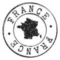 France Stamp Silhouette Map. Postal Passport Stamp Round Vector Icon Design.