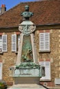 France, the statue of admiral Peyron in Marines Royalty Free Stock Photo