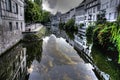France Strasbourg water channel HDR Royalty Free Stock Photo