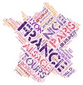 France top travel destinations word cloud