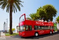 FRANCE. Touristic bus on the promenade in Nice