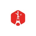 France Travel Logo design template.